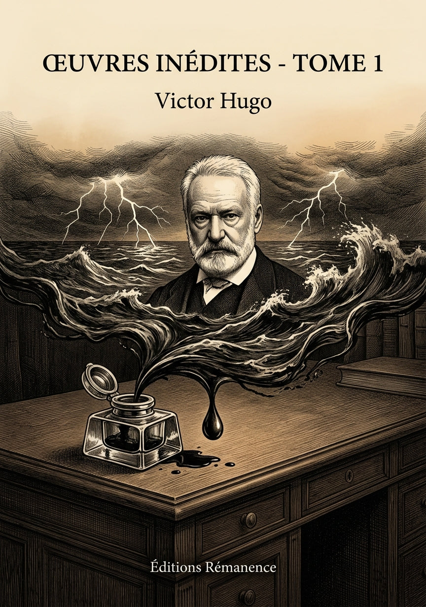 Livre Œuvres inédites - Tome 1 par Victor Hugo - Couverture - Editions Remanence
