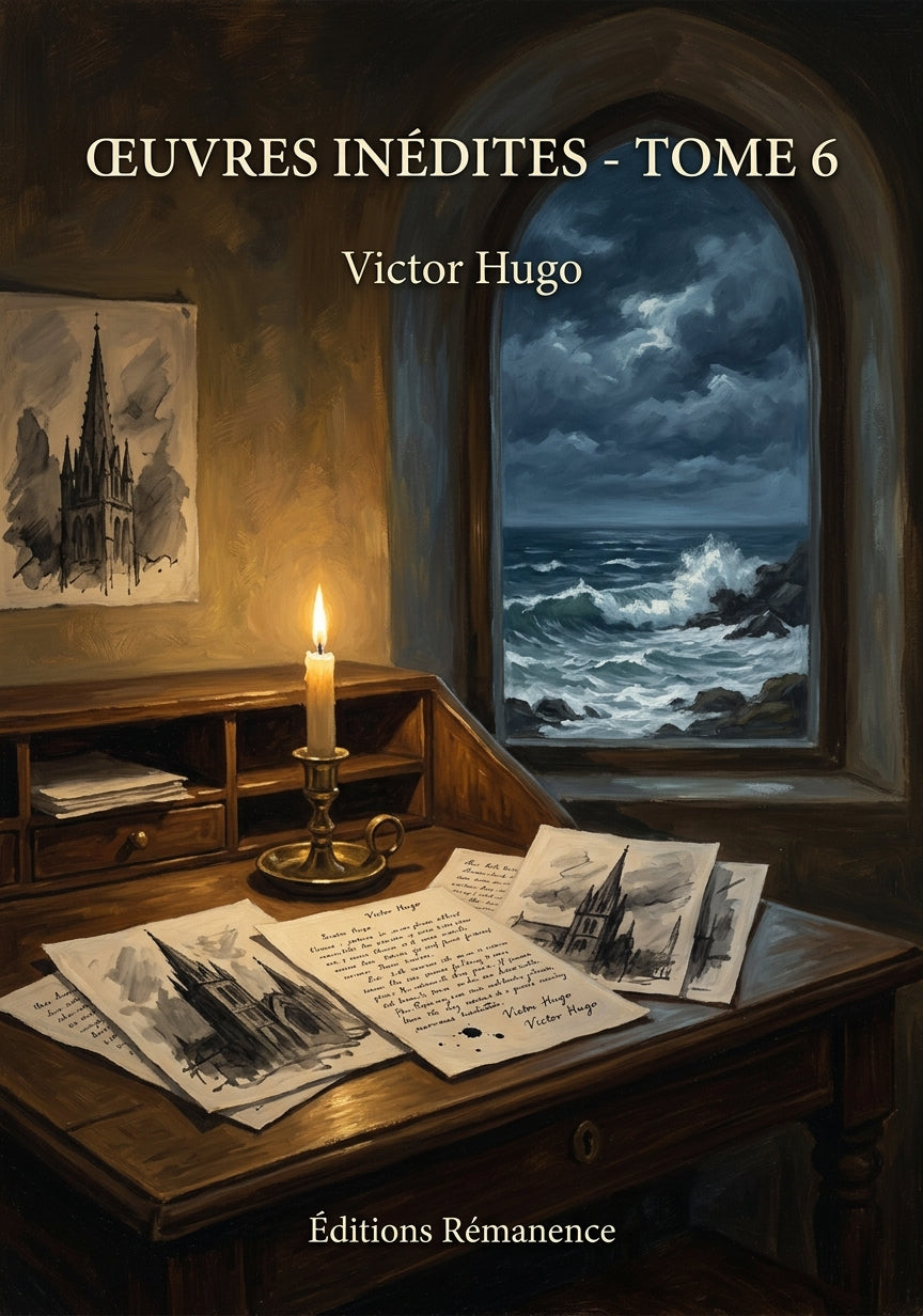Livre Œuvres inédites - Tome 6 par Victor Hugo - Couverture - Editions Remanence
