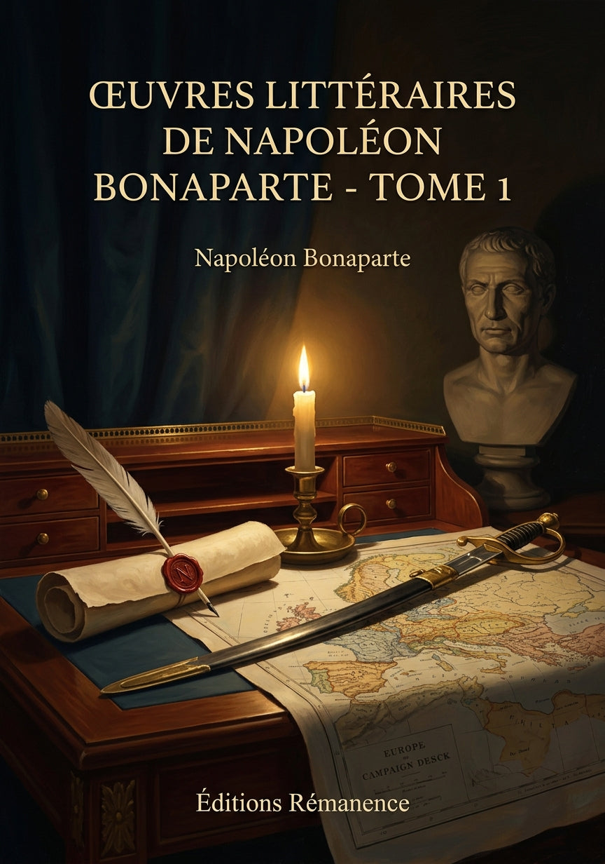 Livre Œuvres littéraires de Napoléon Bonaparte - Tome 1 par Napoléon Bonaparte - Couverture - Editions Remanence