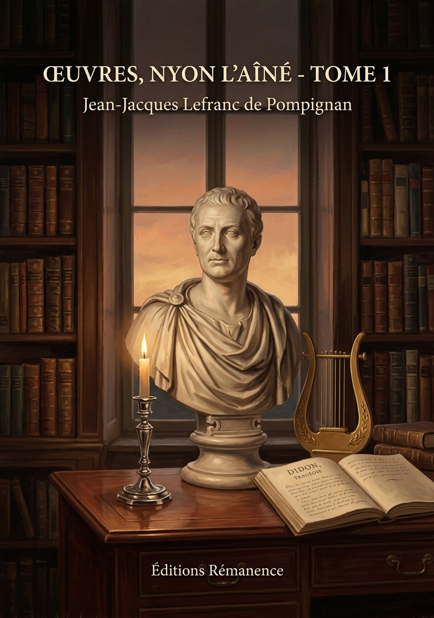 Livre Œuvres, Nyon l’aîné - Tome 1 par Jean-Jacques Lefranc de Pompignan - Couverture - Editions Remanence