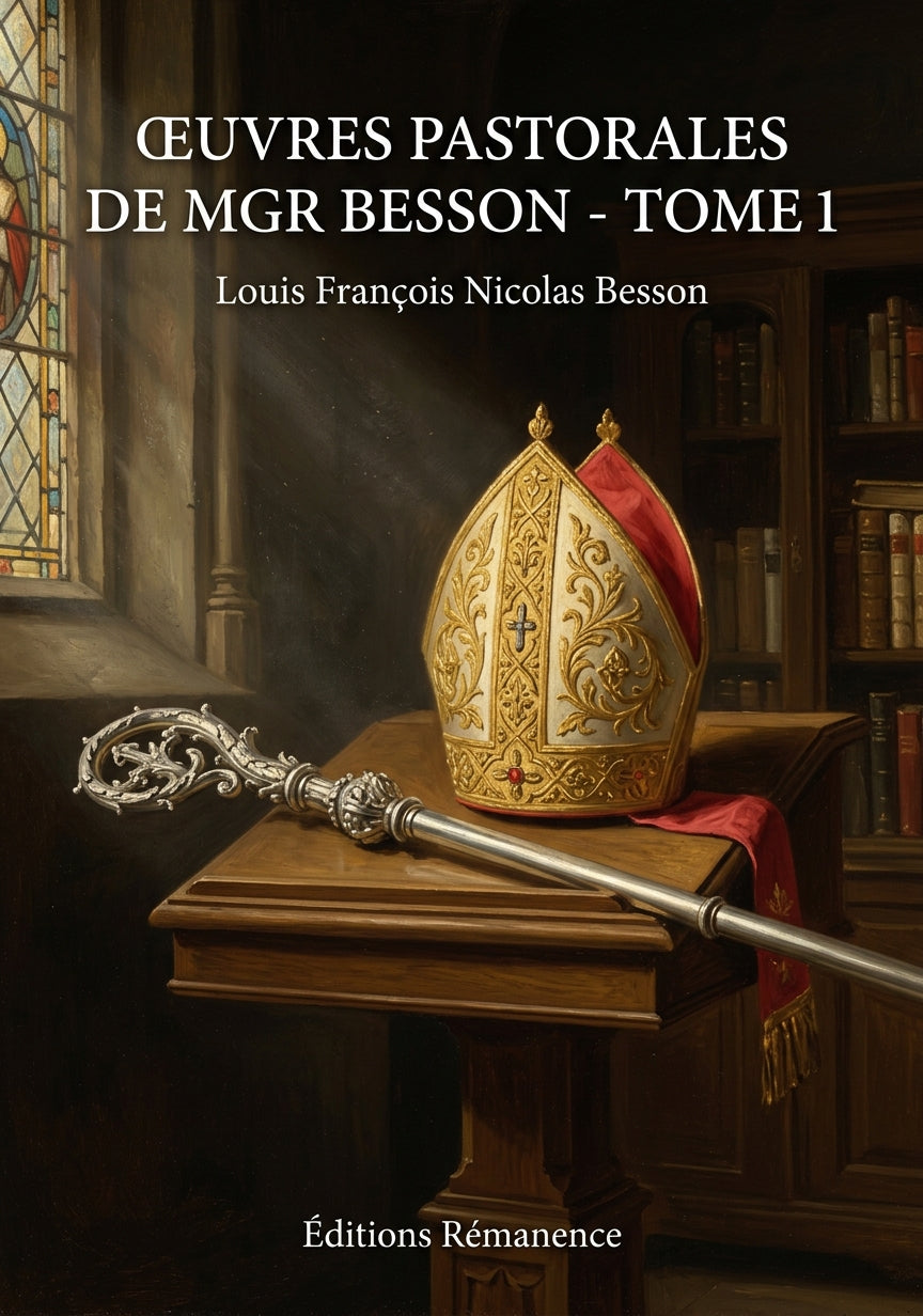 Livre Œuvres pastorales de Mgr Besson - Tome 1 par Louis François Nicolas Besson - Couverture - Editions Remanence