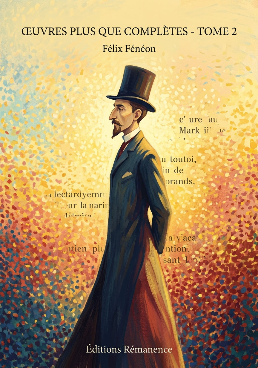 Livre Œuvres plus que complètes - Tome 2 par Félix Fénéon - Couverture - Editions Remanence