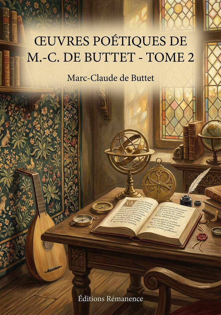 Livre Œuvres poétiques de M.-C. de Buttet - Tome 2 par Marc-Claude de Buttet - Couverture - Editions Remanence