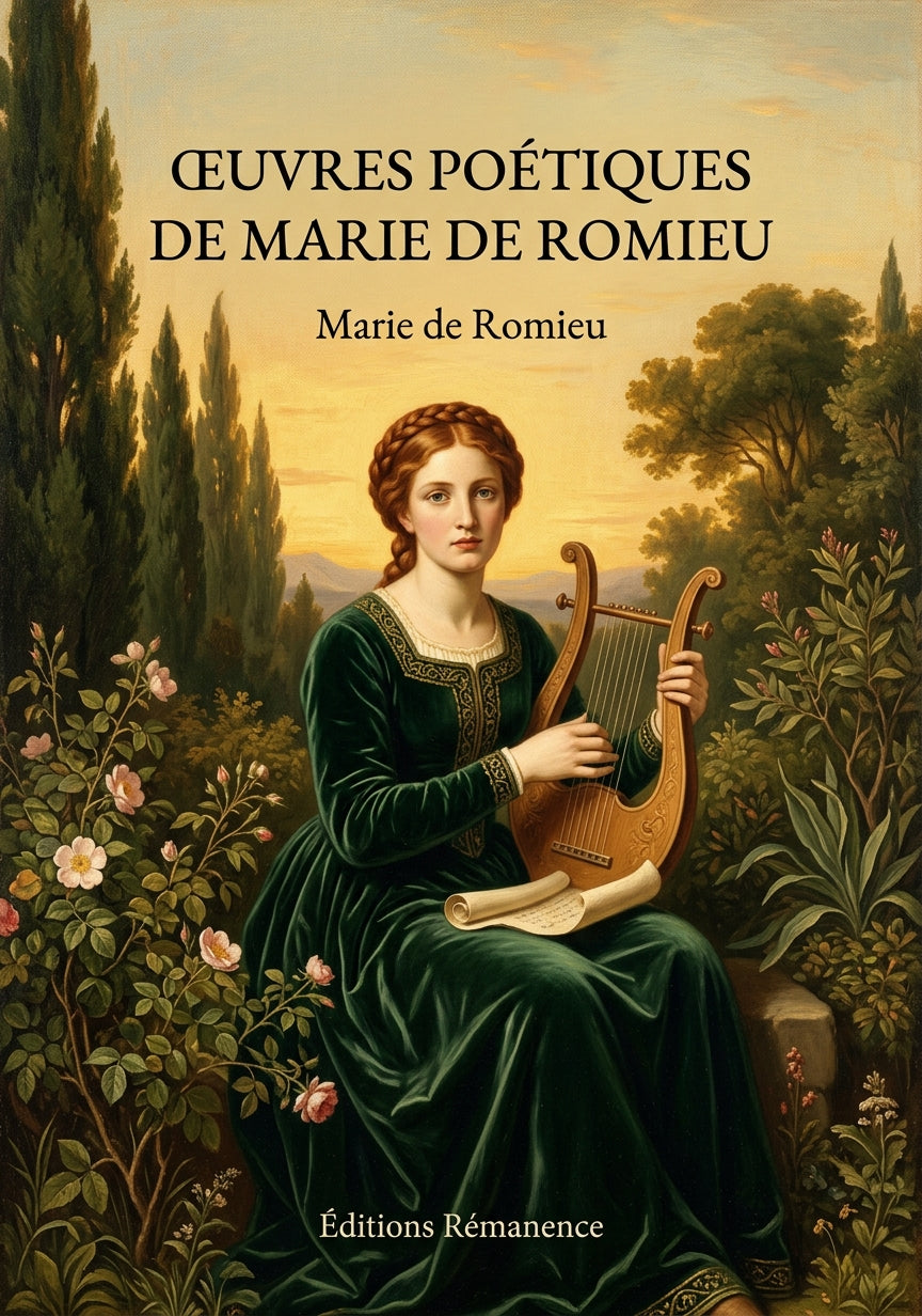 Livre Œuvres poétiques de Marie de Romieu par Marie de Romieu - Couverture - Editions Remanence
