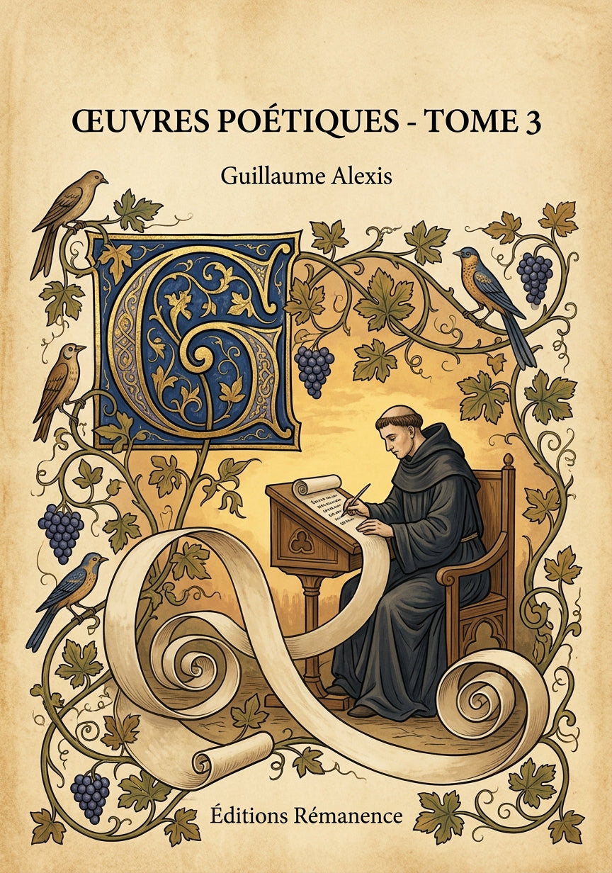 Livre Œuvres poétiques - Tome 3 par Guillaume Alexis - Couverture - Editions Remanence