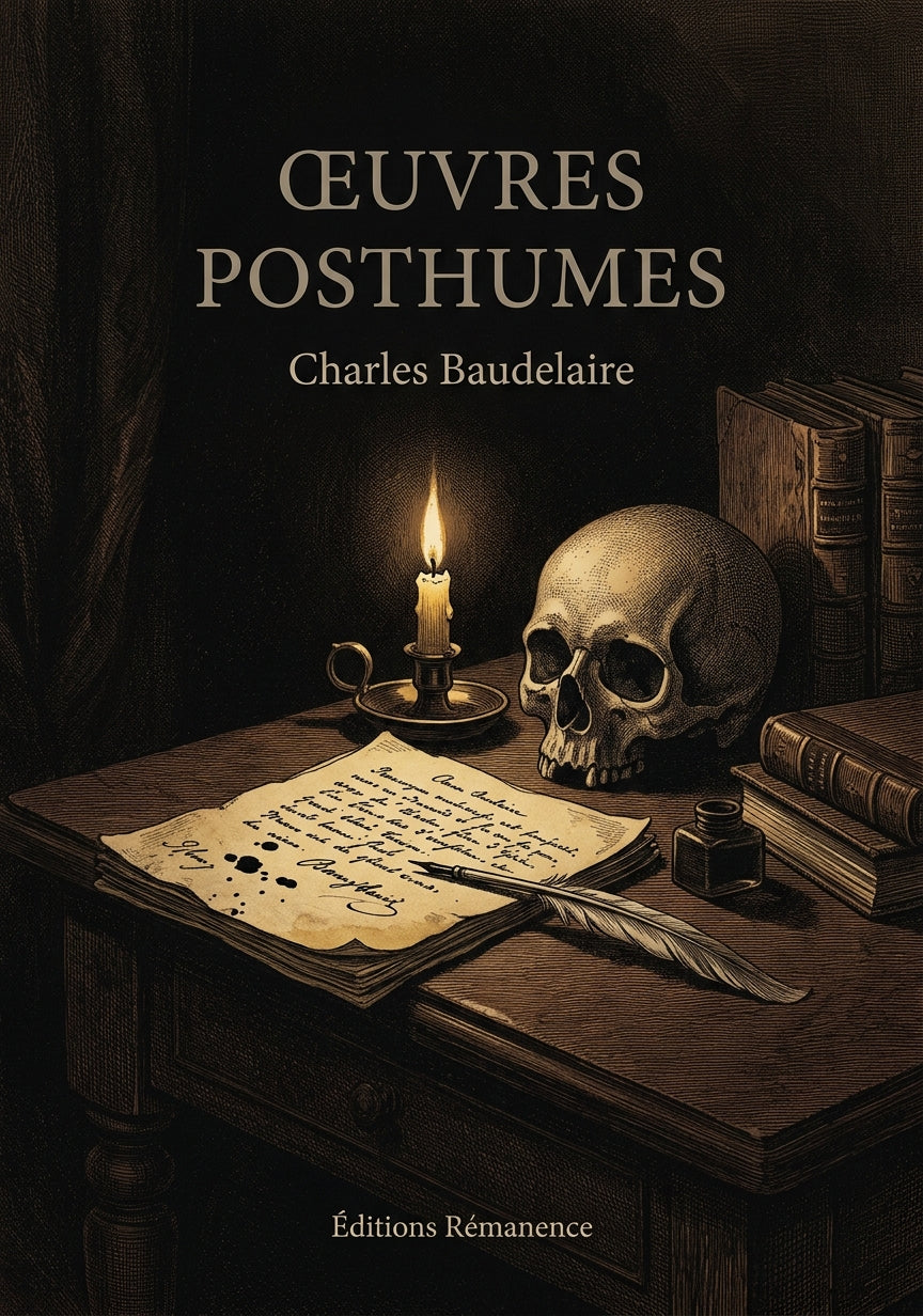 Livre Œuvres posthumes par Charles Baudelaire - Couverture - Editions Remanence