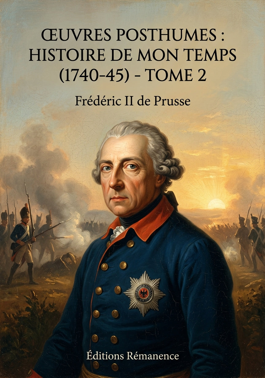Livre Œuvres posthumes : Histoire de mon temps (1740-45) - Tome 2 par Frédéric II de Prusse - Couverture - Editions Remanence