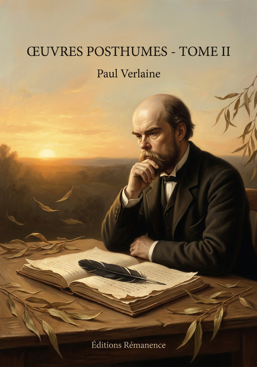 Livre Œuvres posthumes - Tome II par Paul Verlaine - Couverture - Editions Remanence