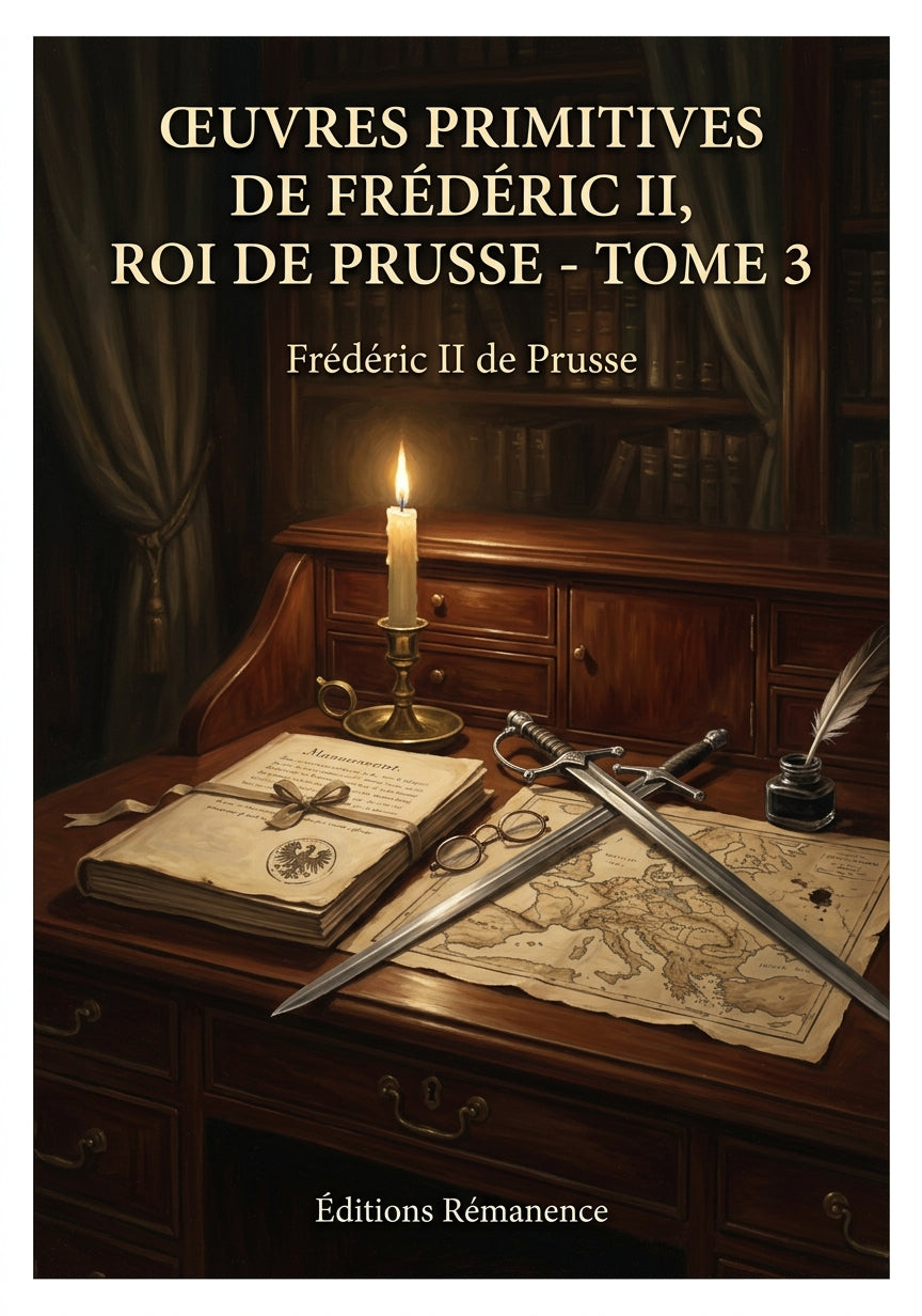 Livre Œuvres primitives de Frédéric II, roi de prusse - Tome 3 par Frédéric II de Prusse - Couverture - Editions Remanence