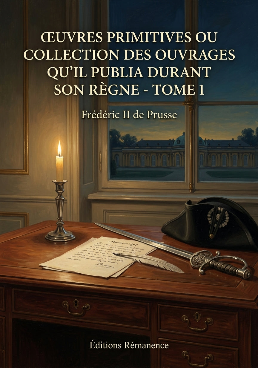 Livre Œuvres primitives ou collection des ouvrages qu’il publia durant son règne : Histoire de la Maison de Brandebourg - Tome 2 par Frédéric II de Prusse - Couverture - Editions Remanence