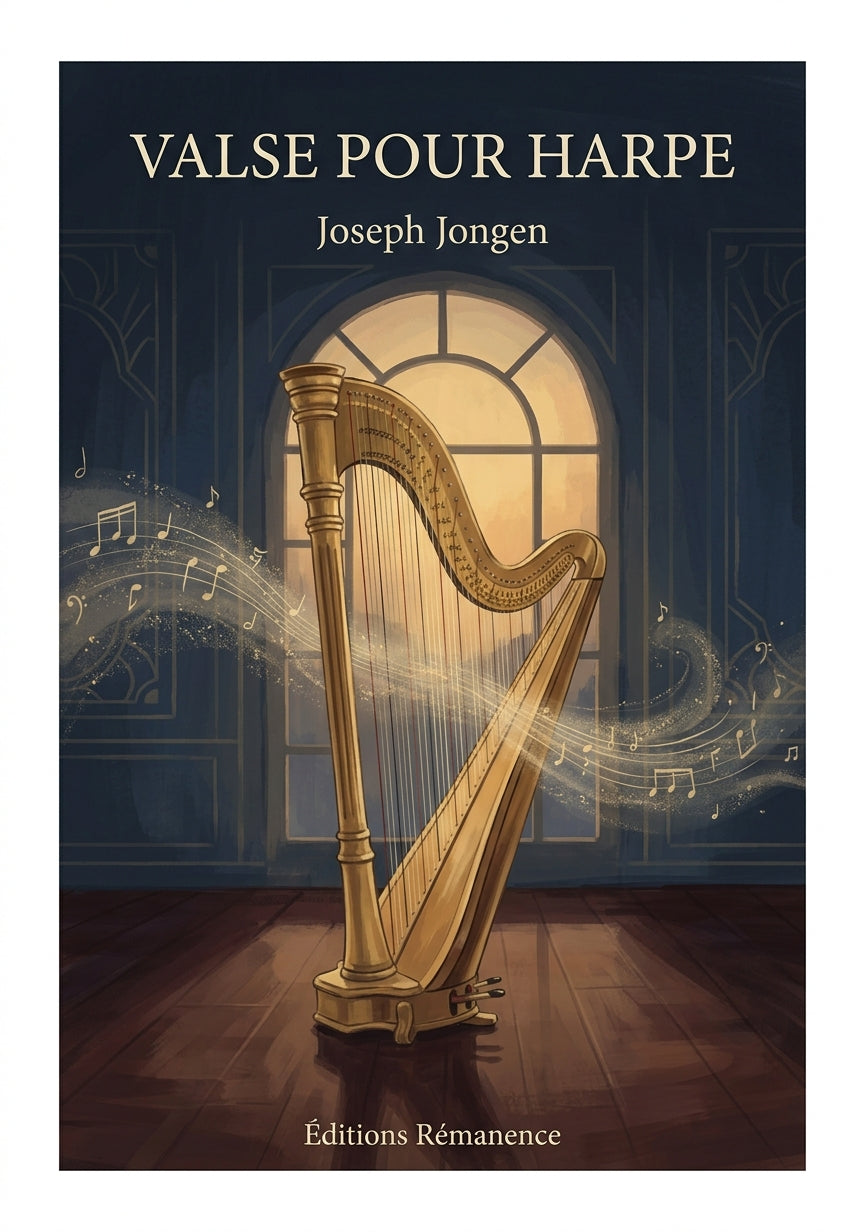 Livre Valse pour harpe par Joseph Jongen - Couverture - Editions Remanence