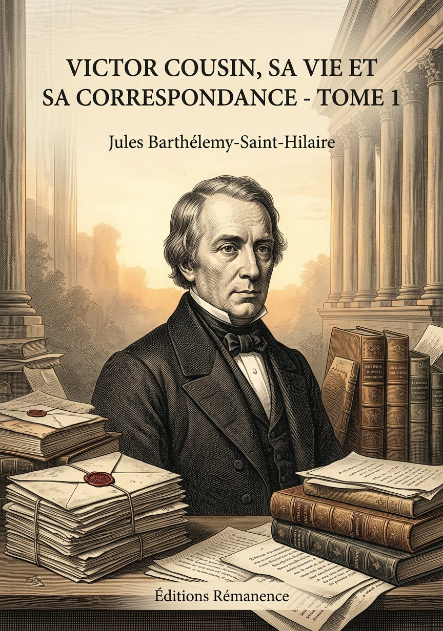 Livre Victor Cousin, sa vie et sa correspondance - Tome 2 par Jules Barthélemy-Saint-Hilaire - Couverture - Editions Remanence