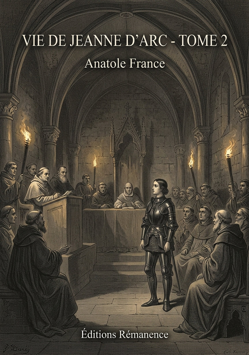 Livre Vie de Jeanne d’Arc - Tome 2 par Anatole France - Couverture - Editions Remanence