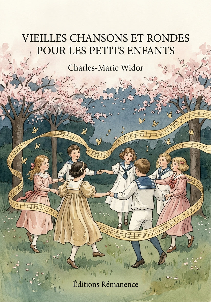 Livre Vieilles chansons et rondes pour les petits enfants par Charles-Marie Widor - Couverture - Editions Remanence