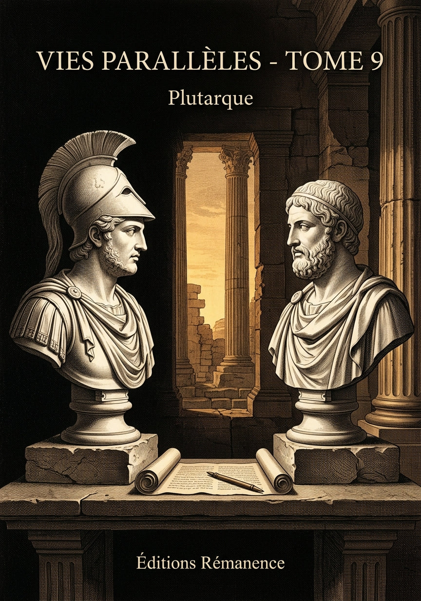 Livre Vies parallèles - Tome 9 par Plutarque - Couverture - Editions Remanence