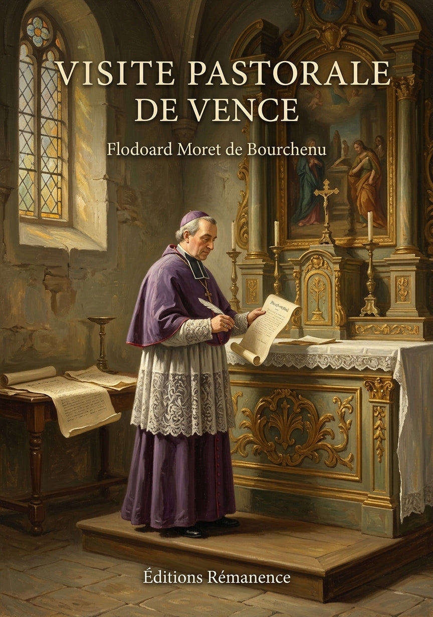 Livre Visite pastorale de Vence par Flodoard Moret de Bourchenu - Couverture - Editions Remanence