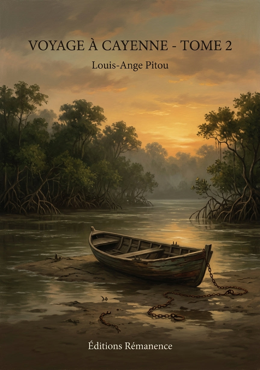 Livre Voyage à Cayenne - Tome 2 par Louis-Ange Pitou - Couverture - Editions Remanence