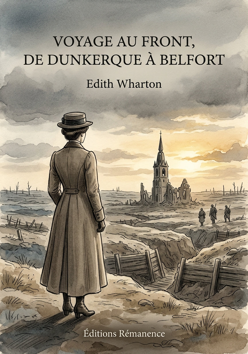 Livre Voyage au front, de Dunkerque à Belfort par Edith Wharton - Couverture - Editions Remanence