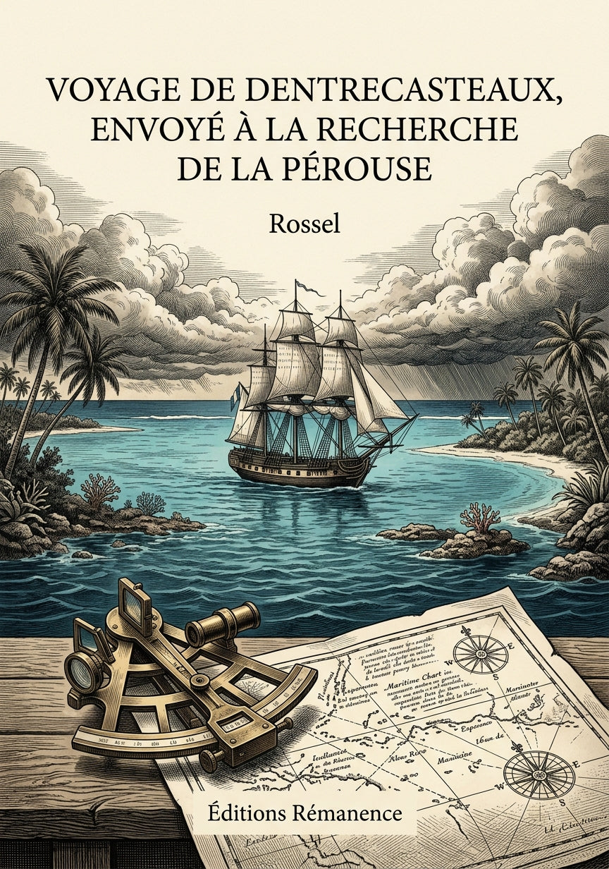 Livre Voyage de Dentrecasteaux, envoyé à la recherche de La Pérouse par Rossel - Couverture - Editions Remanence