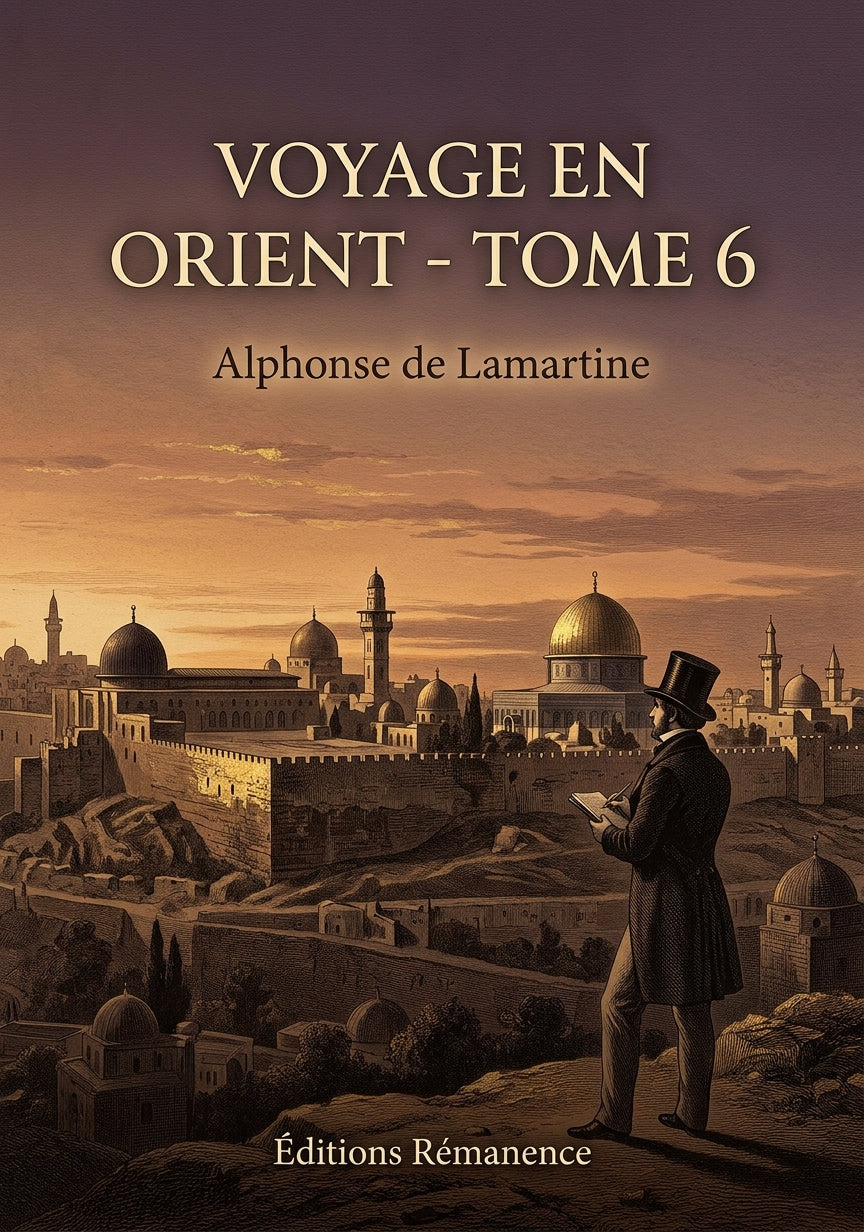 Livre Voyage en Orient - Tome 6 par Alphonse de Lamartine - Couverture - Editions Remanence