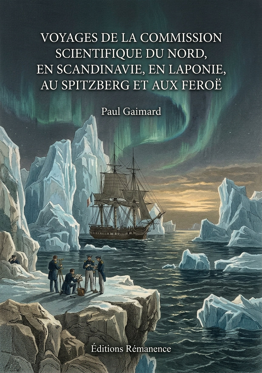 Livre Voyages de la commission scientifique du Nord, en Scandinavie, en Laponie, au Spitzberg et aux Feroë par Paul Gaimard - Couverture - Editions Remanence