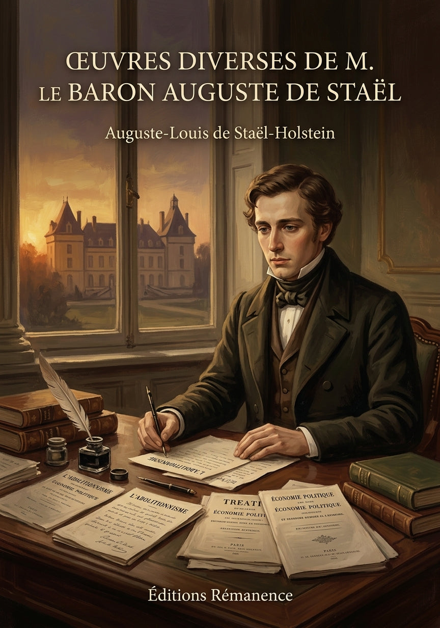 Livre Vres diverses de M. le baron Auguste de Staël par Auguste-Louis de Staël-Holstein - Couverture - Editions Remanence