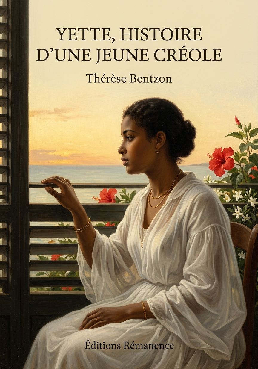 Livre Yette, histoire d’une jeune créole par Thérèse Bentzon - Couverture - Editions Remanence