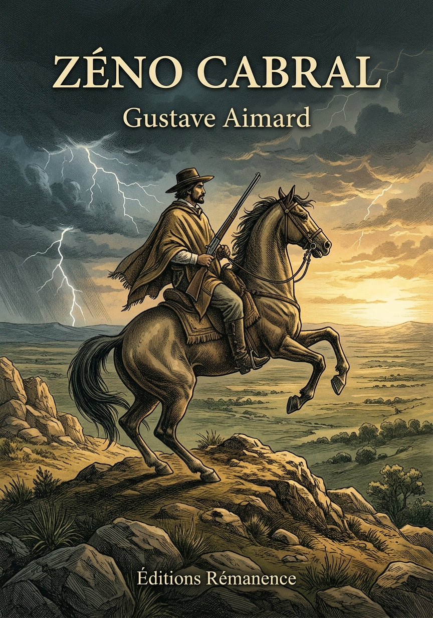 Livre Zéno Cabral par Gustave Aimard - Couverture - Editions Remanence