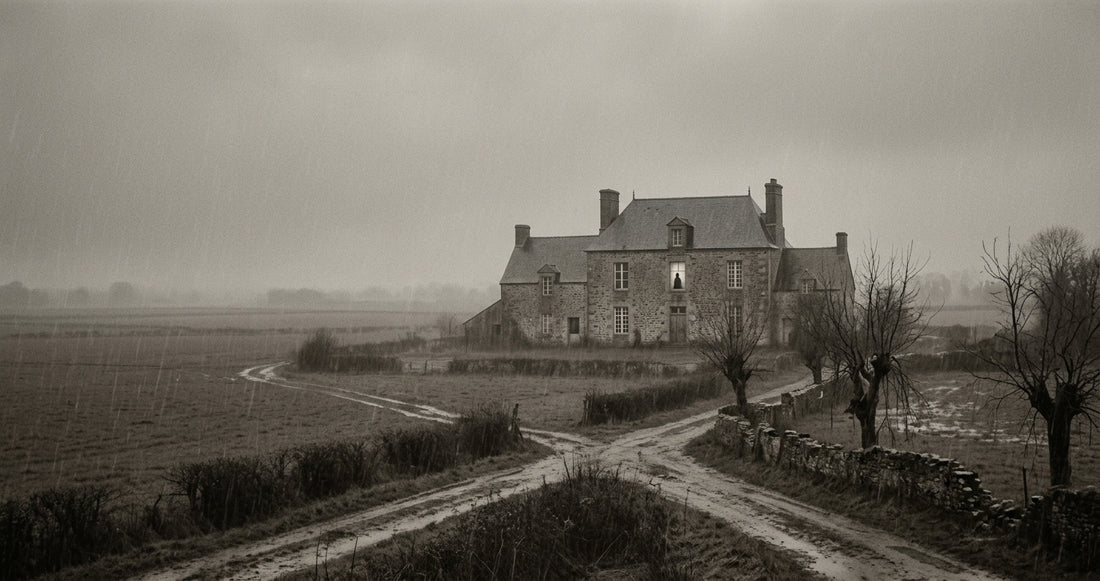 Une maison normande sous la pluie — l'univers étouffant de Madame Bovary de Flaubert