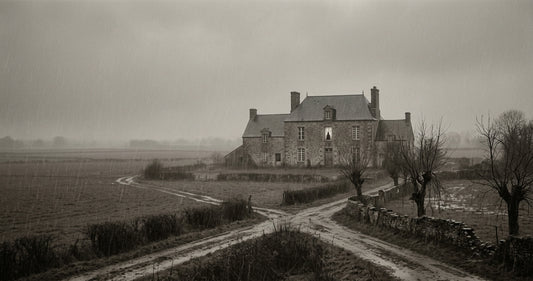 Une maison normande sous la pluie — l'univers étouffant de Madame Bovary de Flaubert