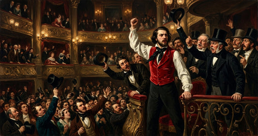 Un romantique en gilet rouge face à la foule — Théophile Gautier déclarant la guerre au goût bourgeois