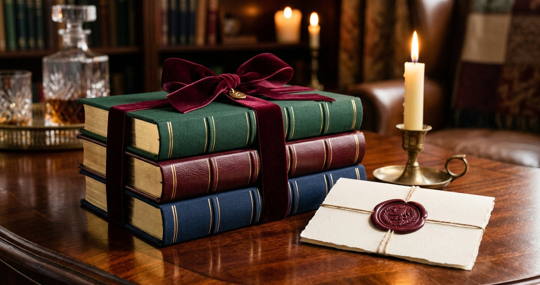 Premium hardcover classic books wrapped as gifts — the perfect literary present from Éditions Rémanence