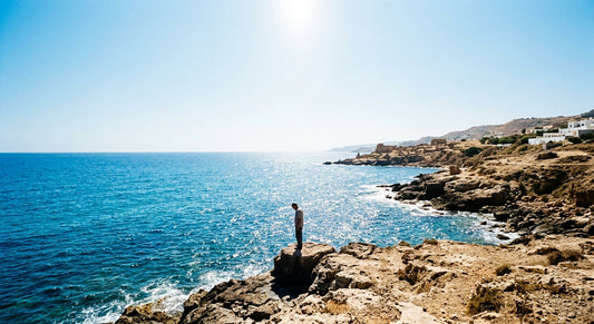A solitary figure at the edge of the Mediterranean — the Algerian world of Albert Camus