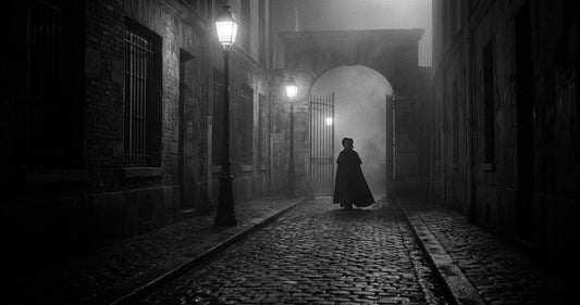 Une silhouette féminine dans le brouillard parisien — la présence étrange qui hante le roman gothique français