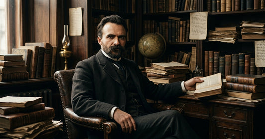 Portrait of Friedrich Nietzsche, a German philosopher and classical philologist.