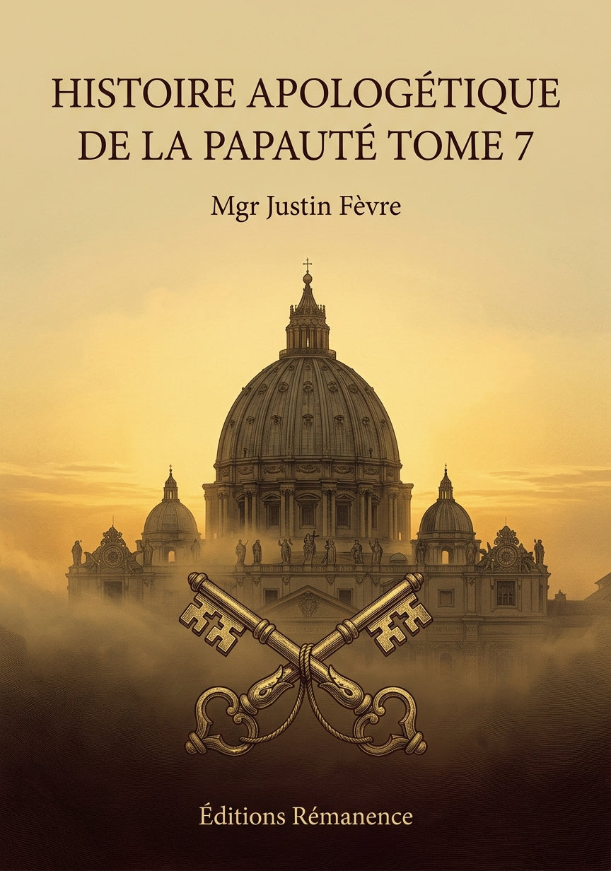 Histoire apologétique de la papauté Tome 7 - Mgr Justin Fèvre (Couverture)