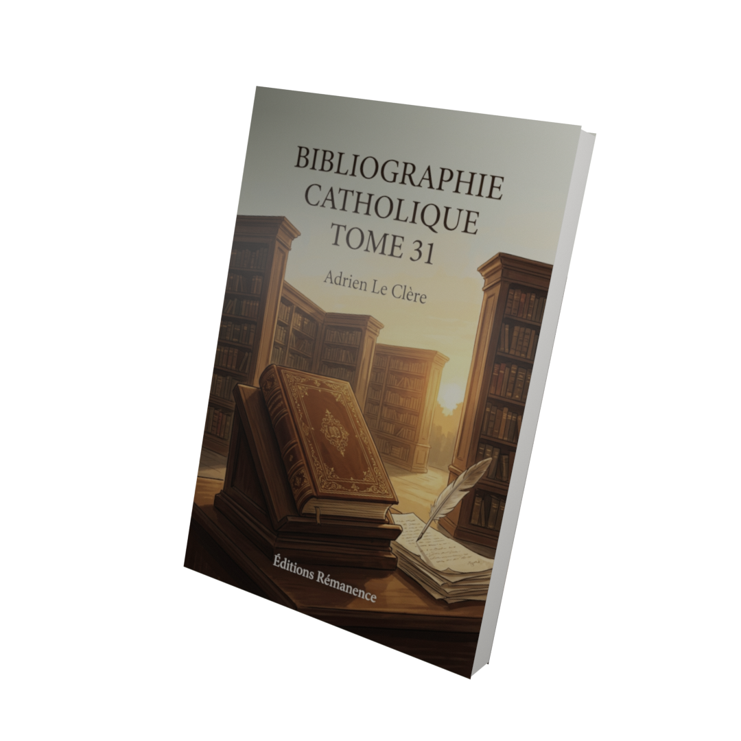 Bibliographie catholique Tome 31 - Adrien Le Clère (Vue 3D)