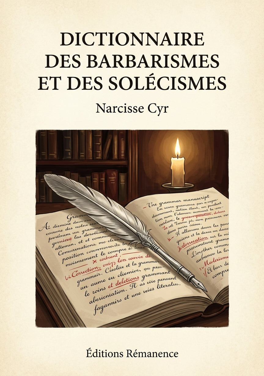 Dictionnaire des barbarismes et des solécismes - Narcisse Cyr (Couverture)