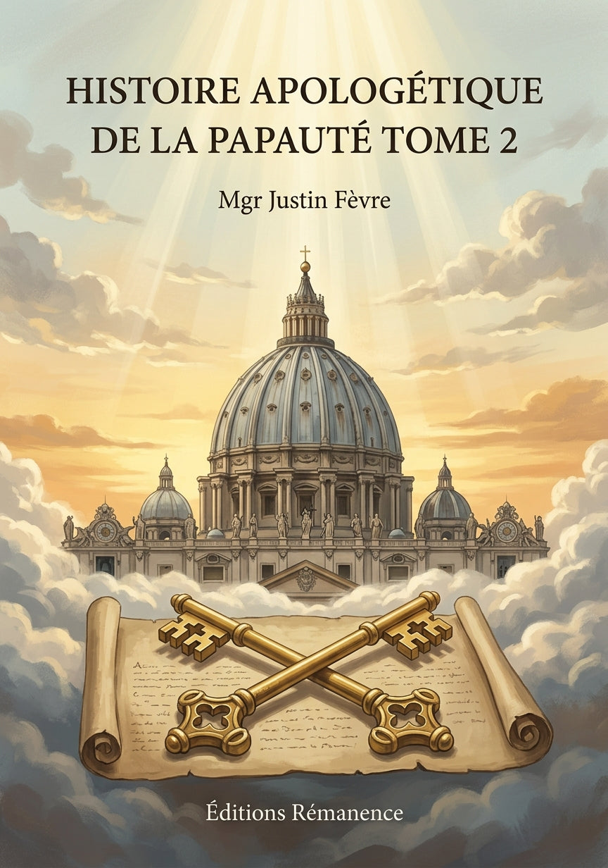 Histoire apologétique de la papauté Tome 2 - Mgr Justin Fèvre (Couverture)