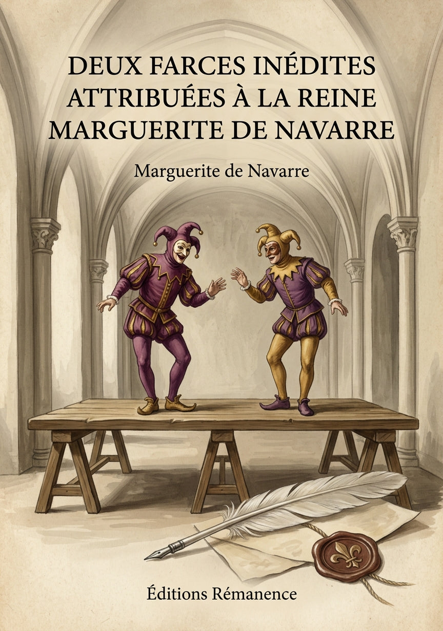 Deux farces inédites attribuées à la reine Marguerite de Navarre - Marguerite de Navarre (Couverture)