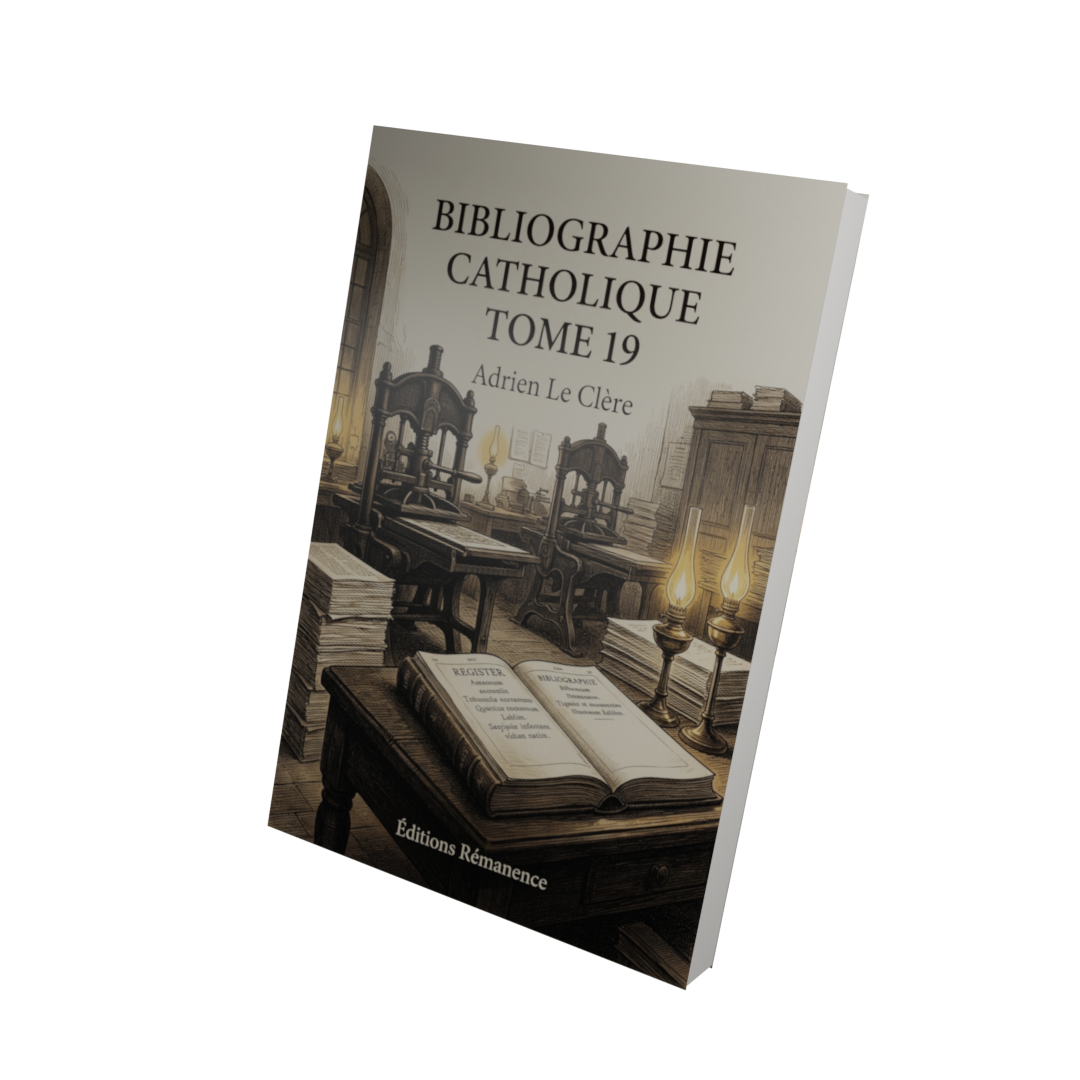Bibliographie catholique Tome 19 - Adrien Le Clère (Vue 3D)