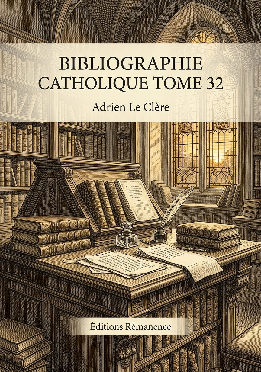 Bibliographie catholique Tome 32 - Adrien Le Clère (Couverture)