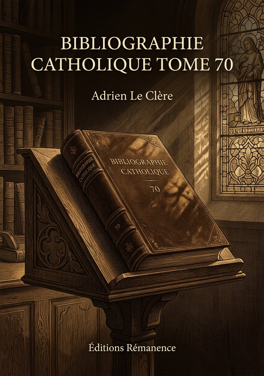 Bibliographie catholique Tome 70 - Adrien Le Clère (Couverture)