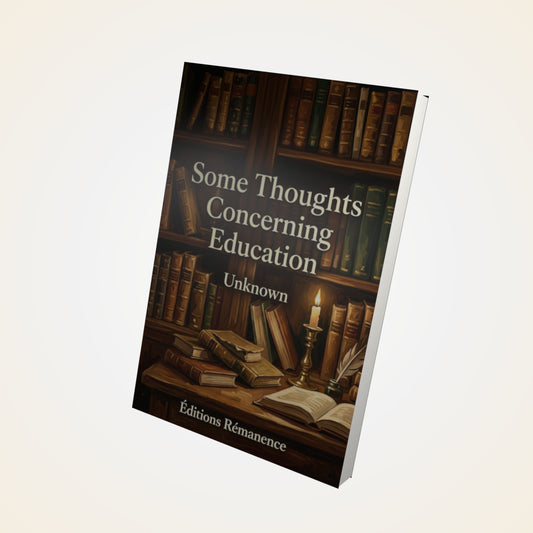 Livre Some Thoughts Concerning Education - Couverture 3D