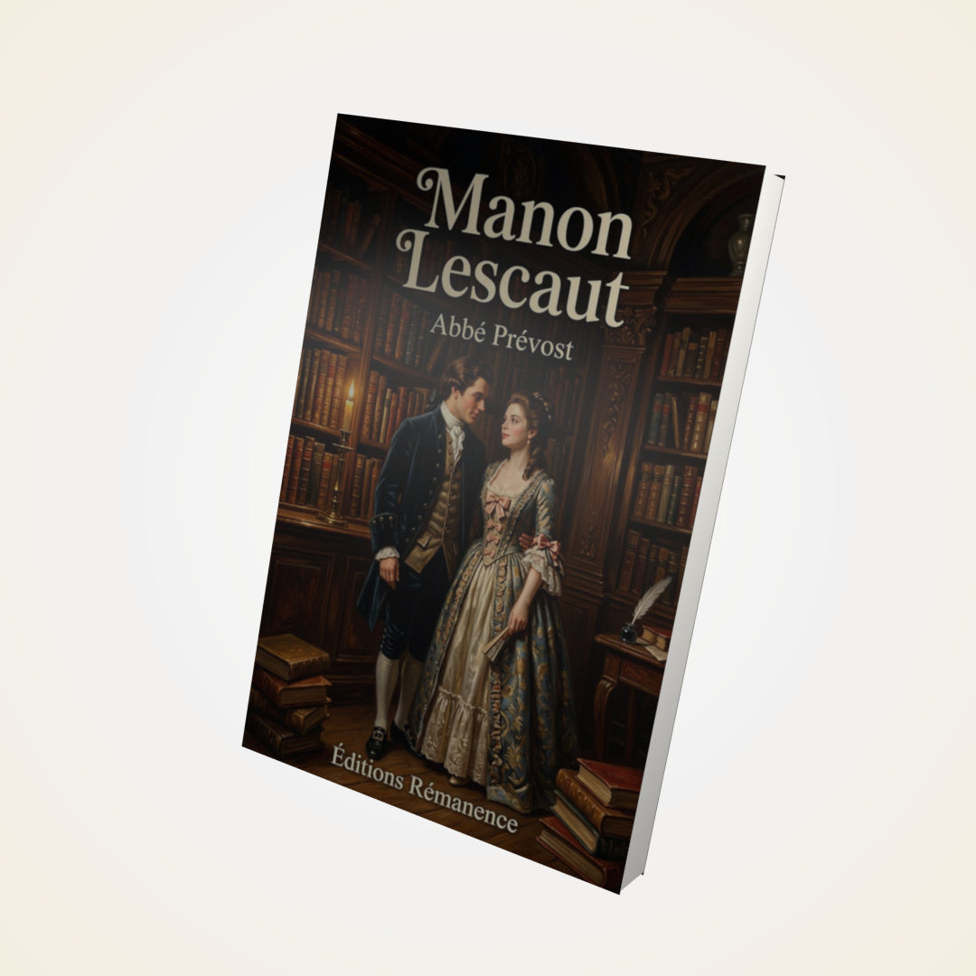 Livre Manon Lescaut – Abbé Prévost - Couverture 3D