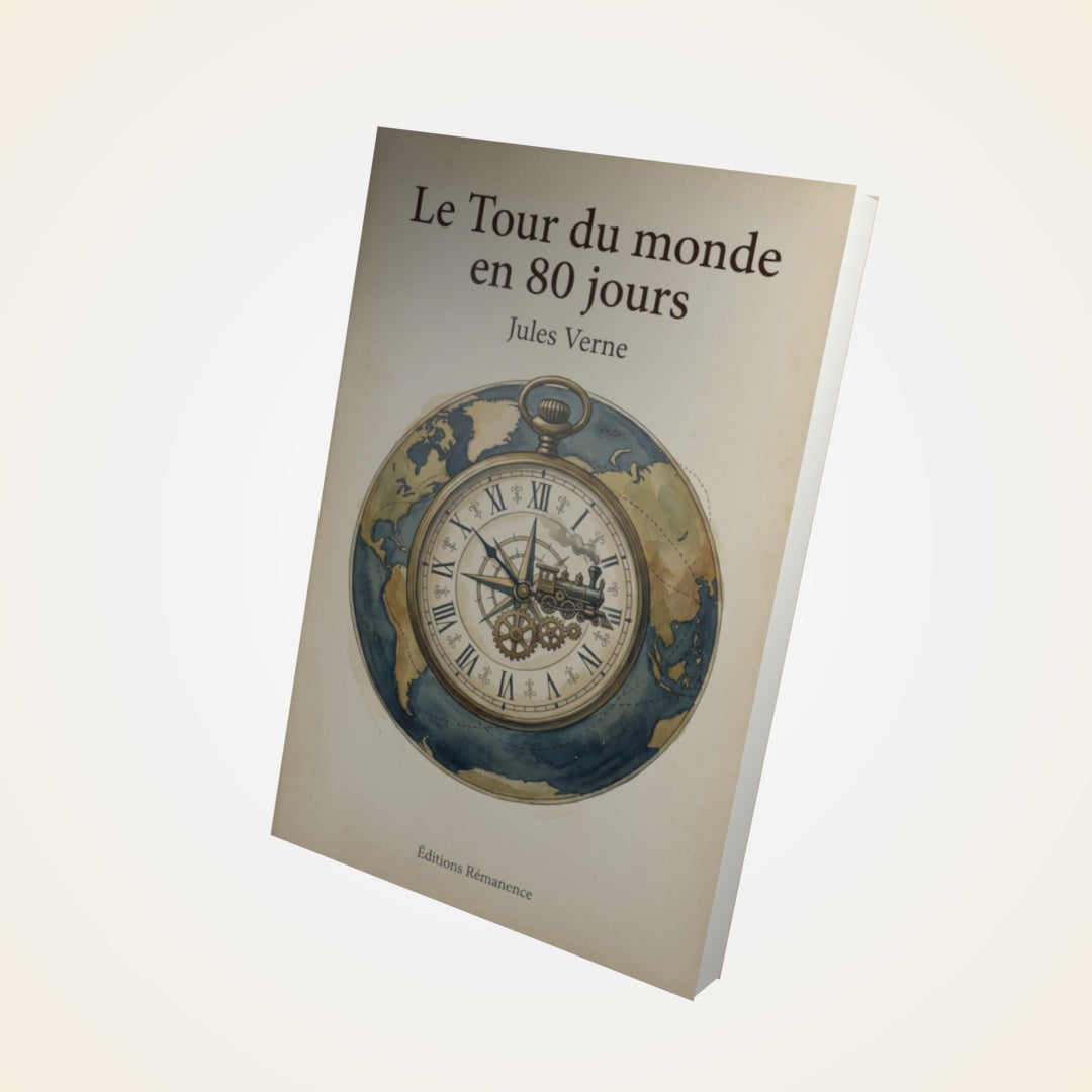 Livre Le Tour du monde en 80 jours - Jules Verne - Couverture 3D