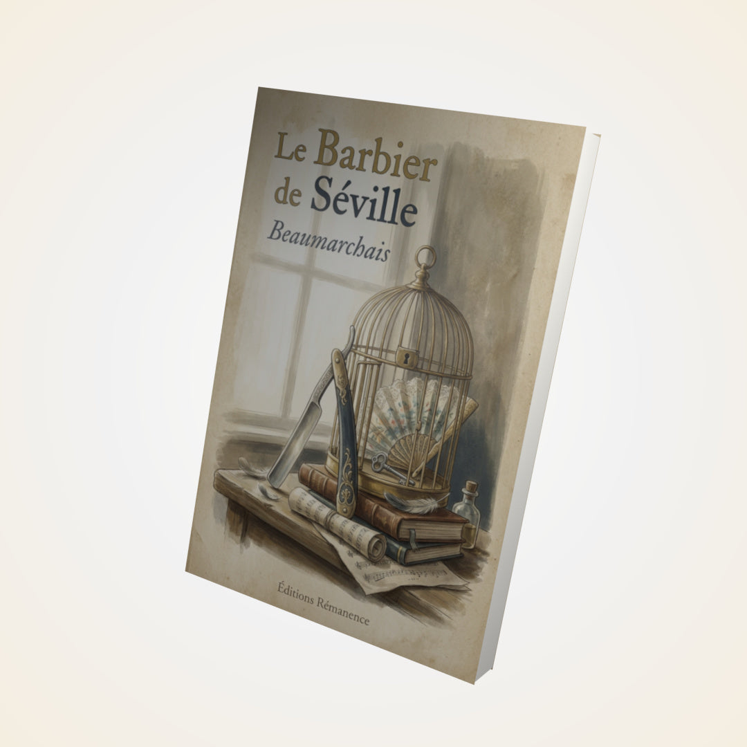 Livre Le Barbier de Séville - Beaumarchais - Couverture 3D