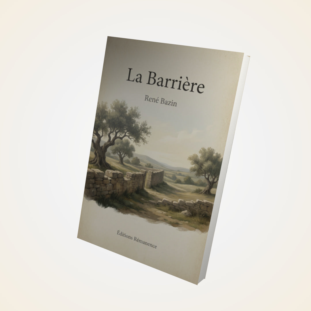 Livre La Barrière – René Bazin - Couverture 3D