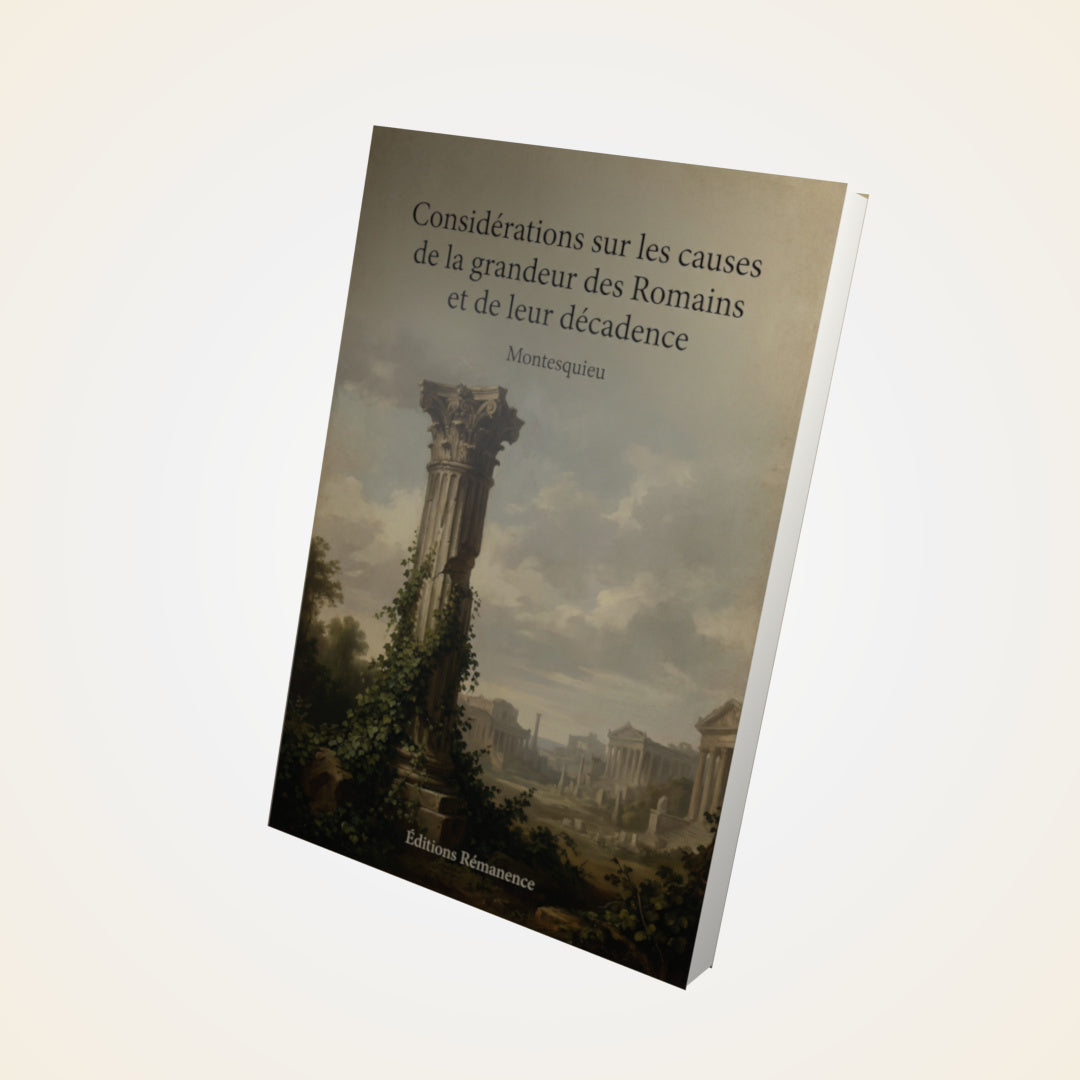 Livre Considérations sur les causes de la grandeur des Romains et de leur décadence – Montesquieu - Couverture 3D