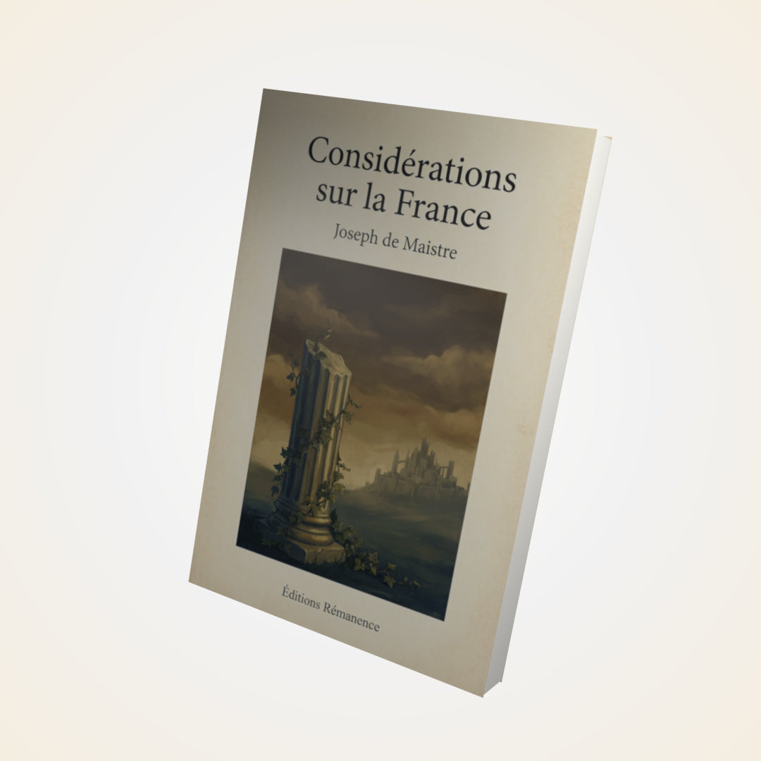 Livre Considérations sur la France – Joseph de Maistre - Couverture 3D